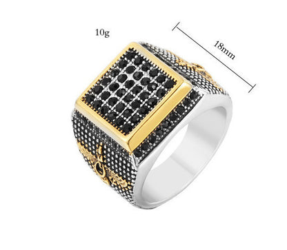 Personalized Retro Men's Titanium Steel Jewelry Ring - AccessoryOrbit