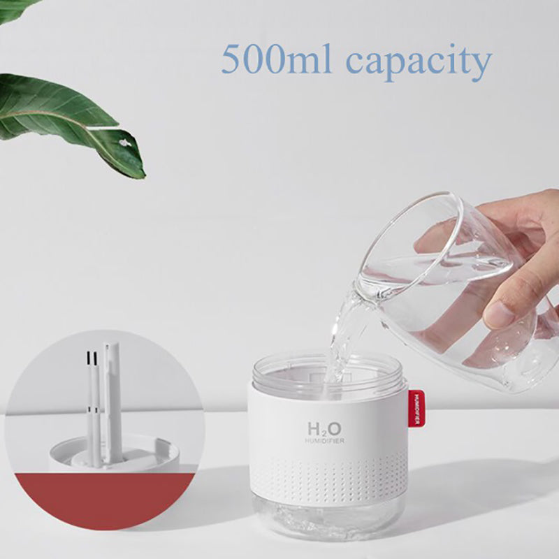 Snow Mountain Humidifier Mini Portable 500m Cool Mist Desktop Personal Air Ultrasonic Diffuser With Romantic Night Lamp - AccessoryOrbit