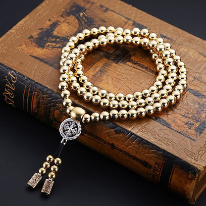 Stainless steel thunderbolt beads necklace - AccessoryOrbit