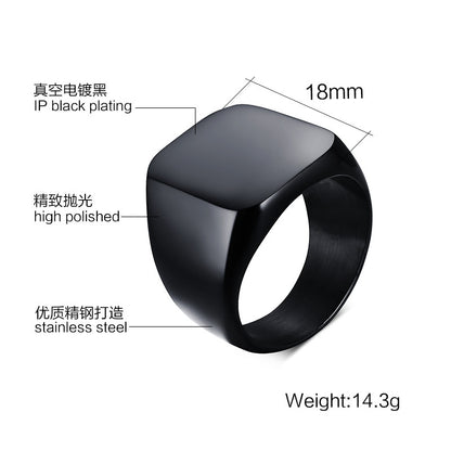 Our simple jinshengfeng jewelry ring ring light titanium three colors RC-294 personality - AccessoryOrbit