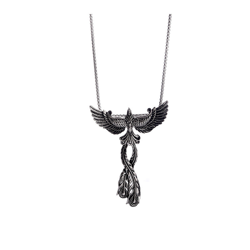 Fashion Alloy Big Phoenix Pendant Necklace - AccessoryOrbit