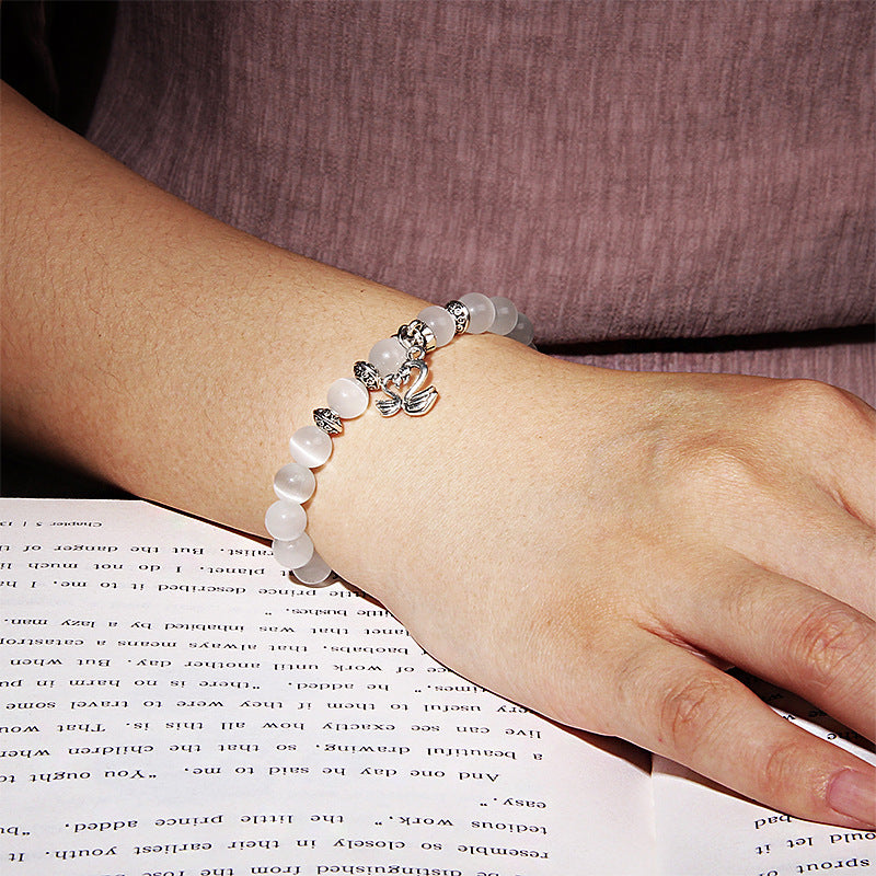 Lover White Beads Bracelet:tm: - AccessoryOrbit