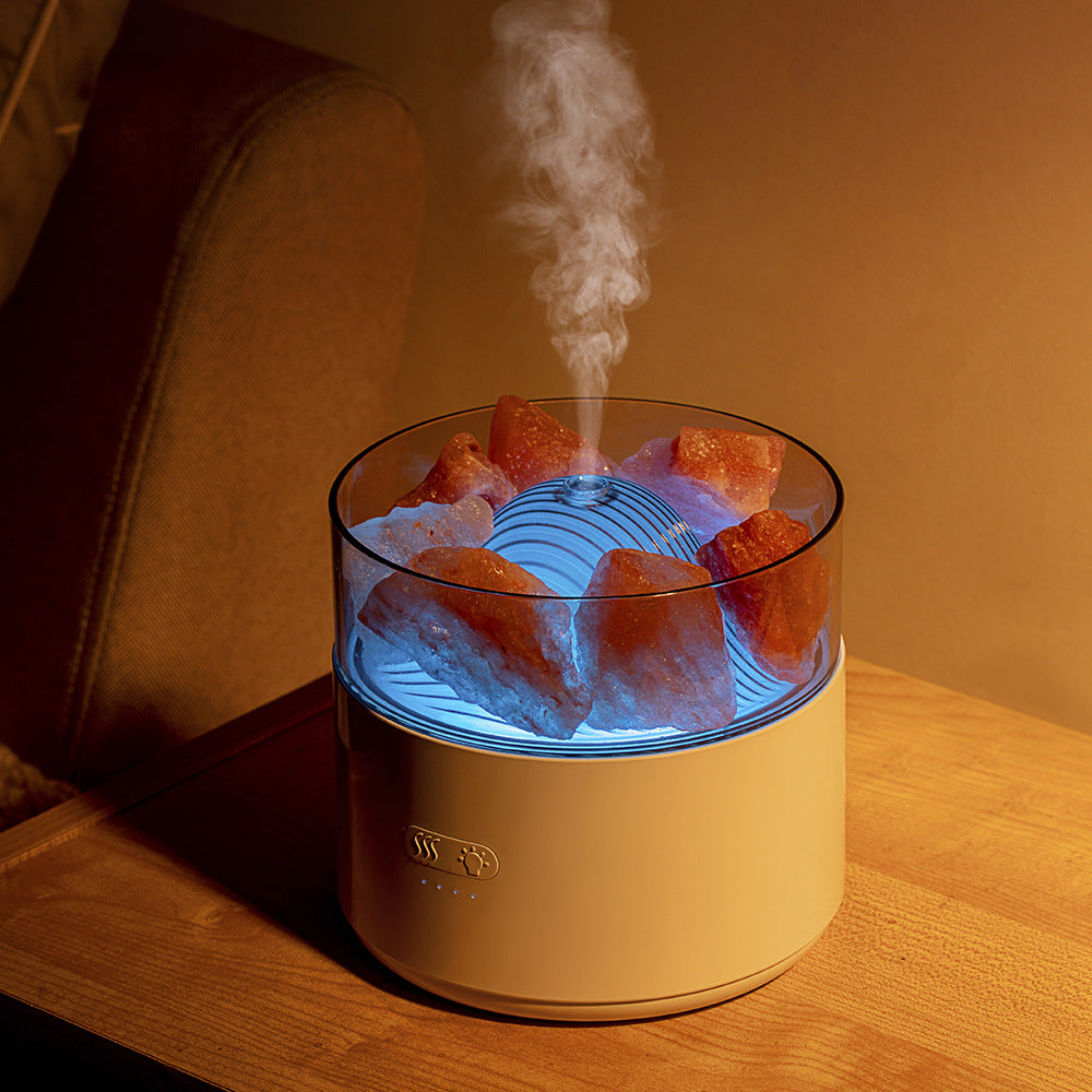 Cool-Mist Impeller Air Humidifier Crystal Salt Aroma Diffuser Incense Machine Fogger Essential Oil Lamp Difusor Ambient Light - AccessoryOrbit