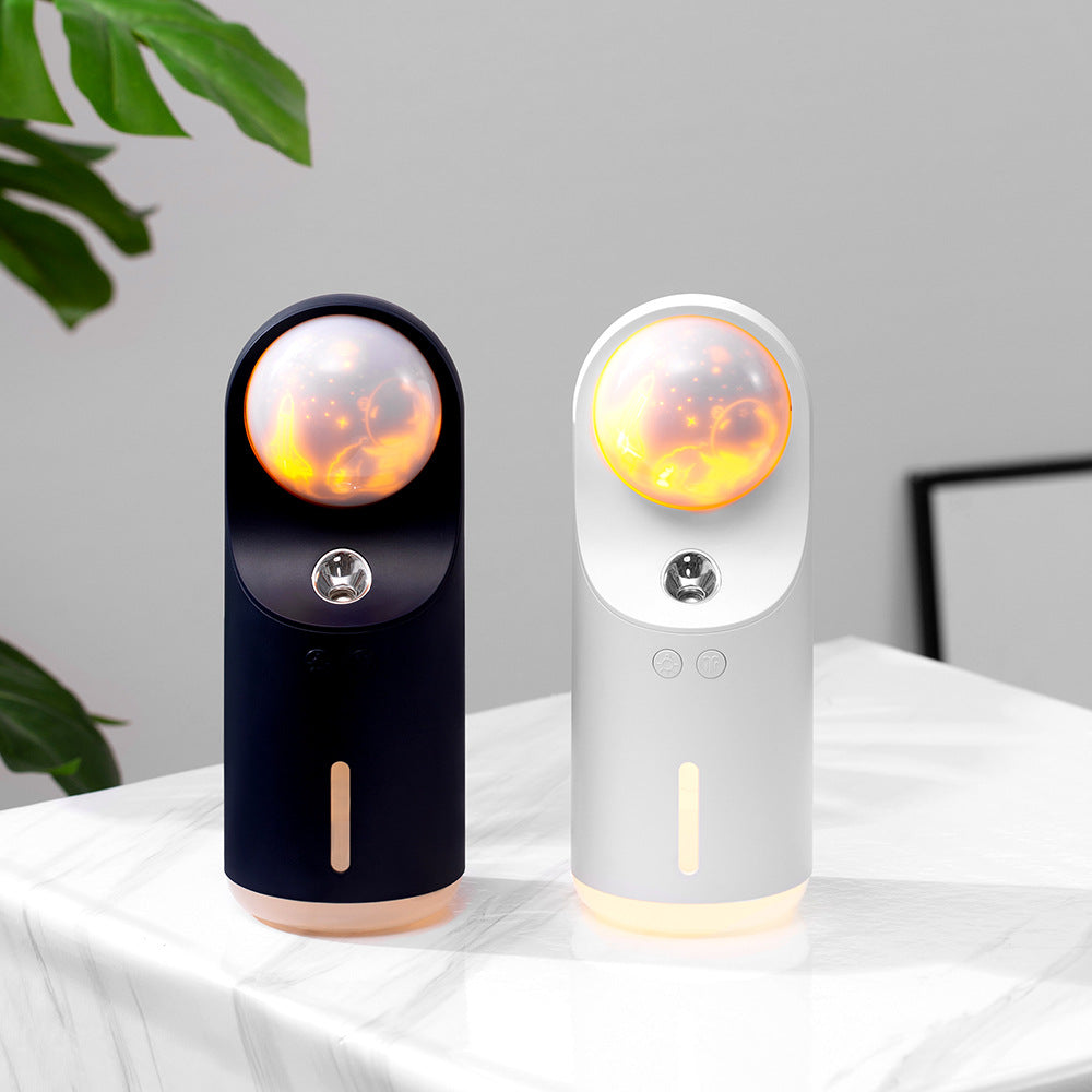 Mini Wireless Ultrasonic Air Humidifier Aroma Essential Oil Diffuser Cool Mist Maker Purifier With LED Night Lamp Projection - AccessoryOrbit
