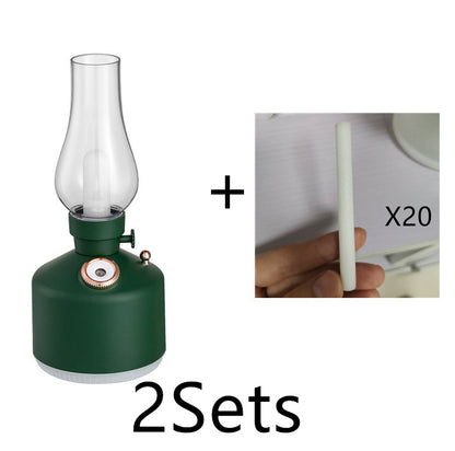 Retro Kerosene Light Humidifier Time Light Humidifier Essential Oil Diffuser Light Adjustable Night Light Humidifiers - AccessoryOrbit